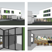 Wizualizacja rozbudowy przedszkola w Sobolewie