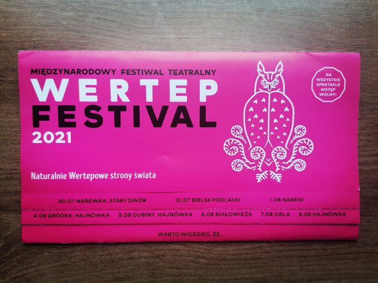 Ulotka Festiwalu Wertep