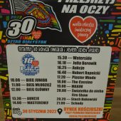 Plakat z programem WOŚP 2022 w Białymstoku