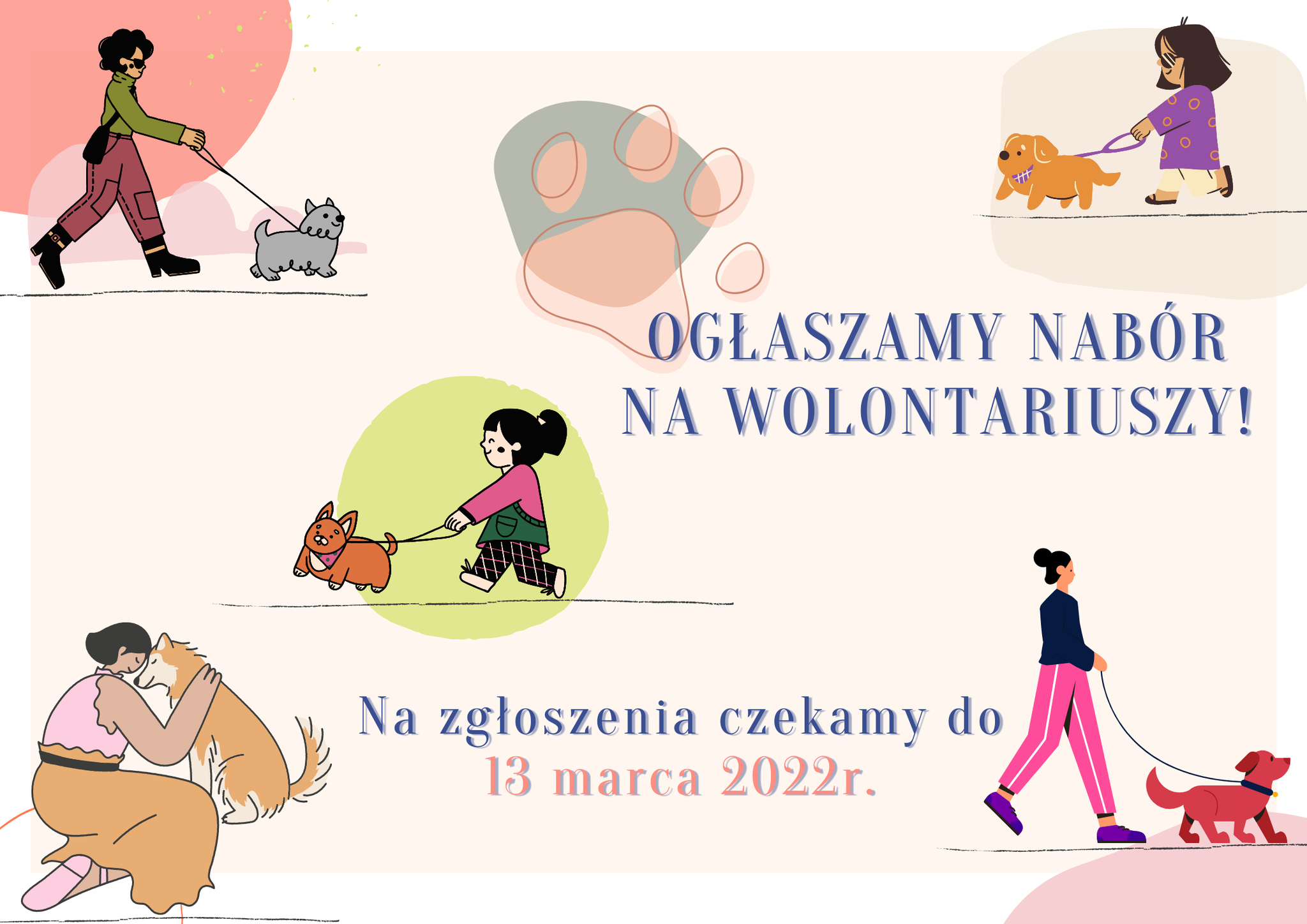 Grafika promująca nabór wolontariuszy