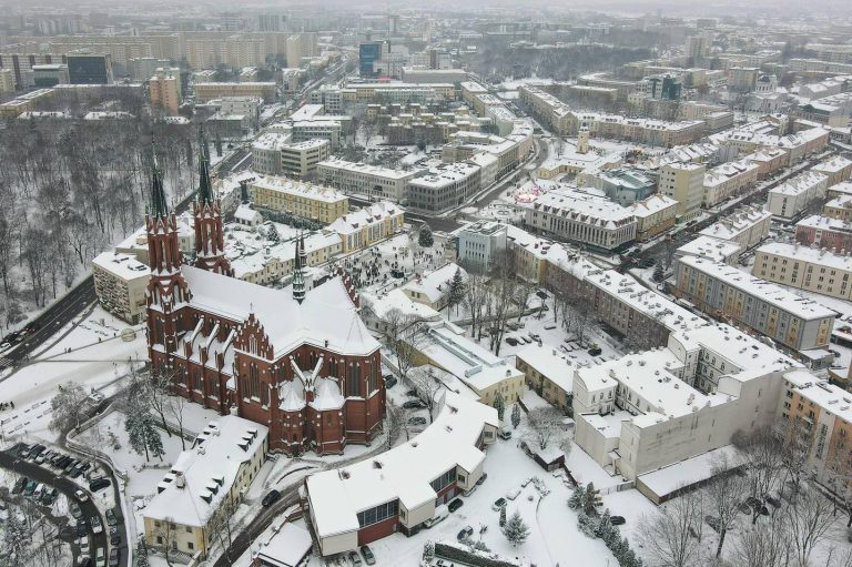 Centrum Białegostoku z lotu ptaka
