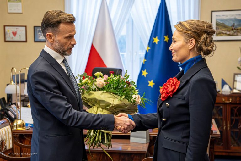 Wojewoda Podlaski Jacek Brzozowski i Podlaska Kurator Oświaty Agnieszka Krokos Janczyło