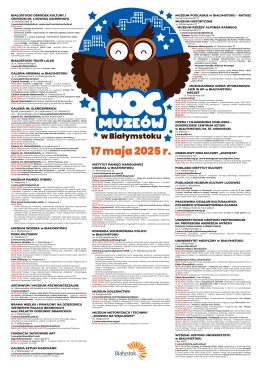 Folder z programem Nocy Muzeów w Białymstoku