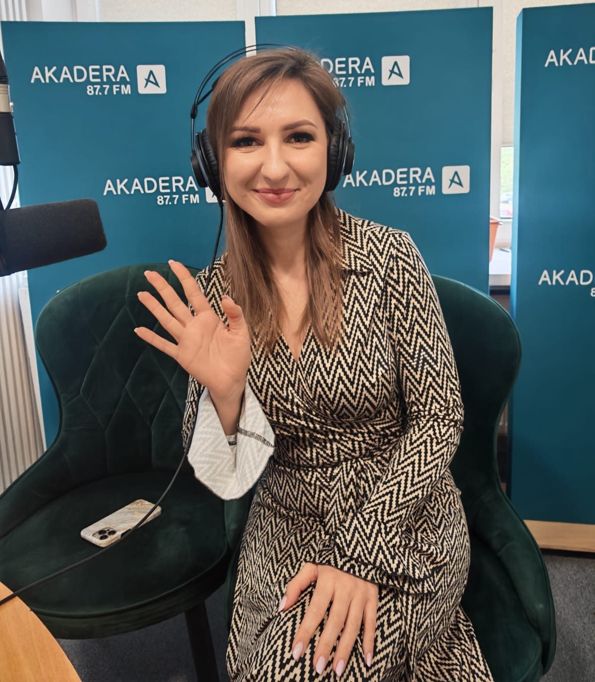 Milena Wiercińska w studio Akadera