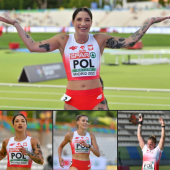 Kolaż ze zdjęć lekkoatletyczek.