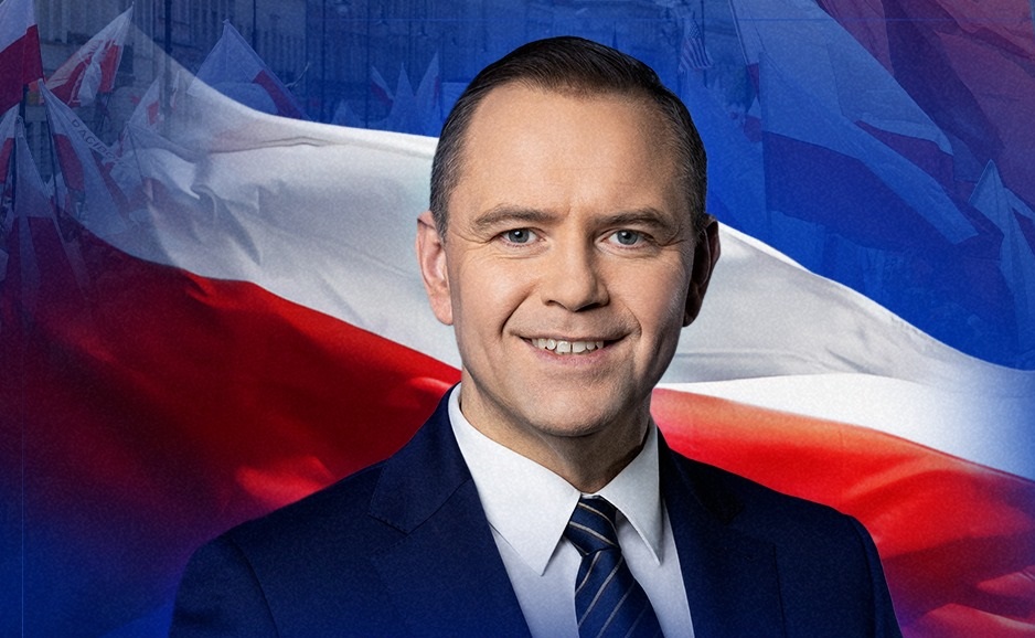 zdjecie kandydata na niebieskim tle