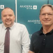 Piotr Borkowski i Roman Trochimczuk w studio Akadera