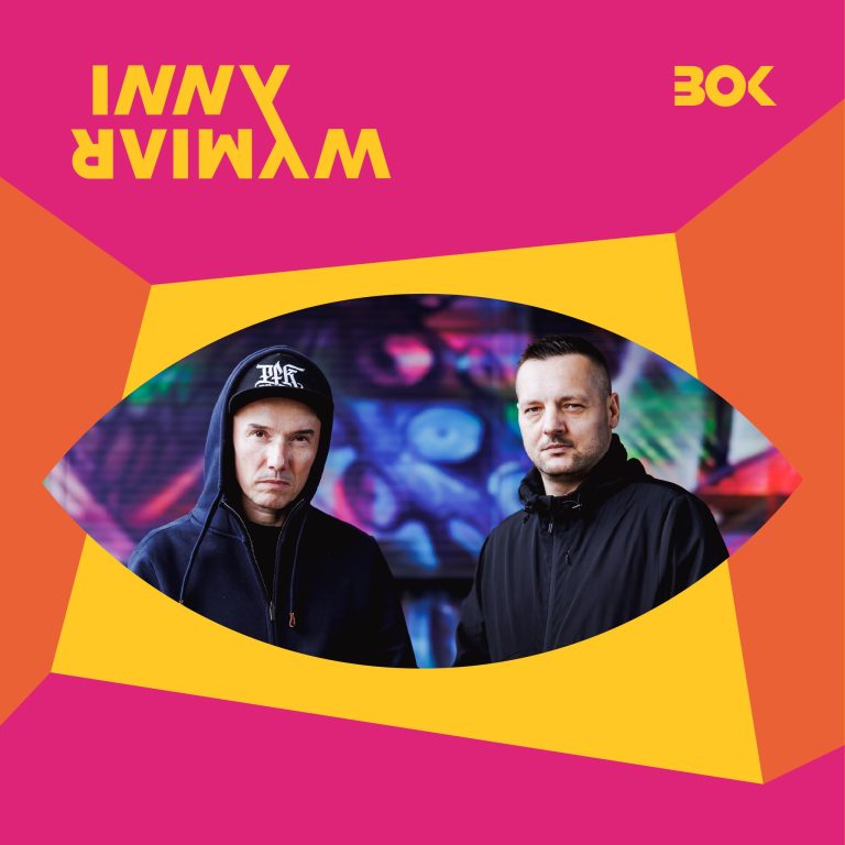 Paktofonika Fokus i Rahim na grafice promującej koncert w ramach festiwalu Wschód kulutry
