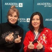 Bernarda Nikitorowicz i Małgorzata Adamowicz-Nosowska w studio radia Akadera
