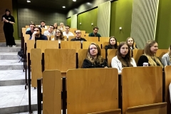 Wystąpienie Szymona Szabłowskiego spotkało się z dużym zainteresowaniem młodzieży akademickiej, fot. A. Jakuć