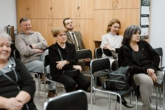 Spotkanie autorskie poświęconego premierze książki „Włodzimierz Naumiuk. Zanim przemówią rzeźby” w Miejskim Ośrodku Animacji Kultury w Zabłudowie. Fot. Marcin Ciuchniecki