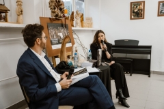 Spotkanie autorskie poświęconego premierze książki „Włodzimierz Naumiuk. Zanim przemówią rzeźby” w Miejskim Ośrodku Animacji Kultury w Zabłudowie. Fot. Marcin Ciuchniecki